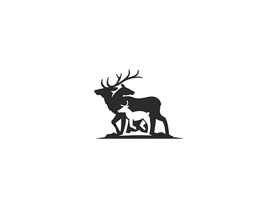 Elks Logo animal logo antler logo deer logo deer silhouette elks logo family logo hidden message icon logo modern logo negative space pictorial mark retro logo simple logo wildlife logo