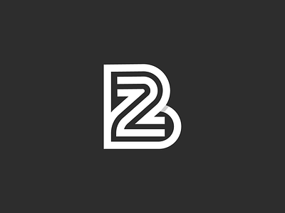 2B Logo 2 logo 2b logo b letter logo hidden message icon line logo minimalist logo modern logo negative space number 2 logo outline pictorial mark simple logo
