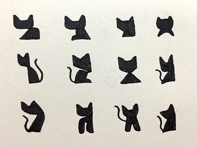 Cats Logo Sketch process black cat cat logo cat vector icon kitten logo logo modern logo pictorial mark simple logo