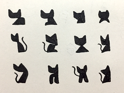 Cats Logo Sketch process