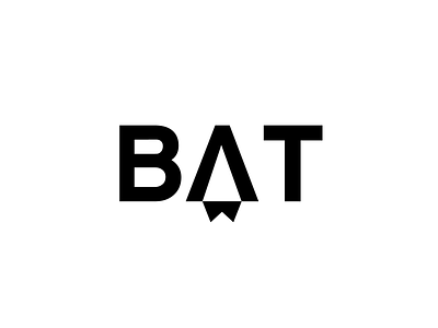 BAT Logo Concept bat logo batman batman logo icon logo modern logo negative space logo pictorial mark simple logo