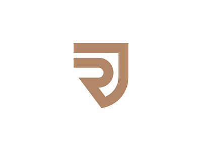 RJ Shield Logo icon jr logo logo modern logo negative space pictorial mark r logo r shield rj logo shield logo simple logo