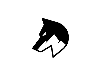 Wolf Mountain Logo alpha logo animal logo dog logo fox icon logo logos modern logo mountain logo negative space logo pictorial mark wolf wolf logo wolf mountain