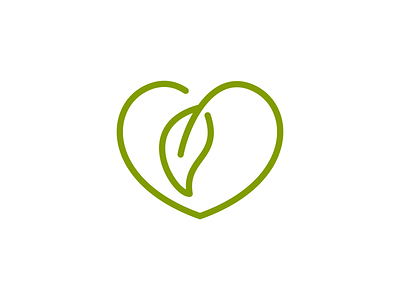 Heart Leave Love Logo Icon heart heart icon heart logo icon illustration leaf logo leave logo leaves logo love modern logo nature pictorial mark simple logo