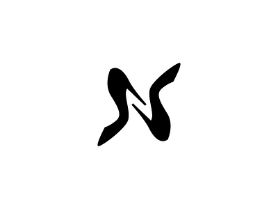 N Shoes Logo Concept fashion logo high heels icon logo modern logo n letter n letter logo n logo negative space logo pictorial mark shoes simple logo vector woman
