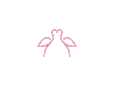 Flamingo Wedding flamingo logo love wedding wedding dress