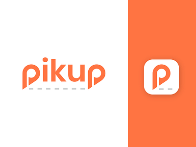 Pikup Logo delivery design hidden message icon location logo maps modern logo negative space pictorial mark pin road simple logo transportation