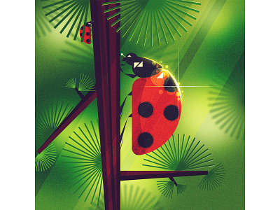 36daysofType2020 _ D_Ladybug 36daysoftype 36daysoftype07 illustration insects nature vector