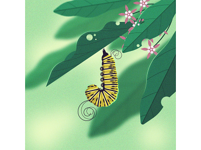 36daysofType2020 _J_Monarch Caterpillar