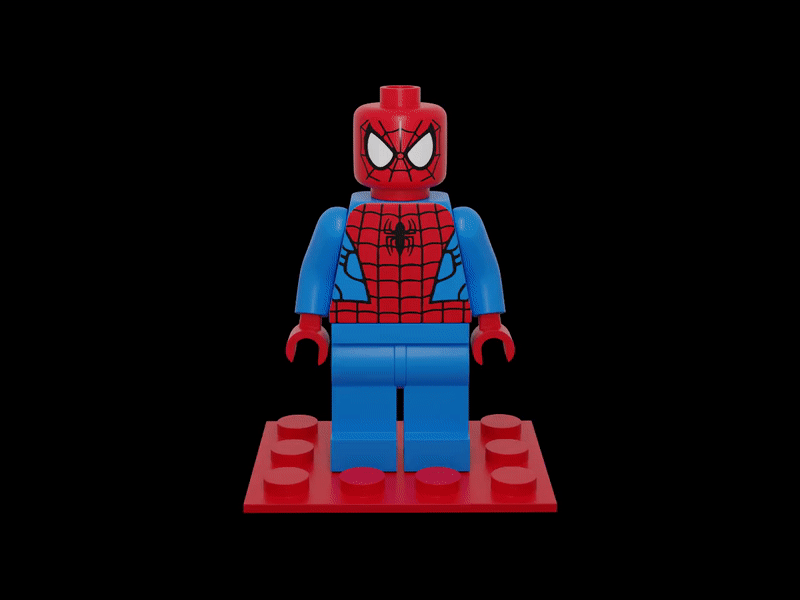 LEGO Spider-man animate 3d 3dischill 3dmodel animation blender blender community illustration lego spiderman