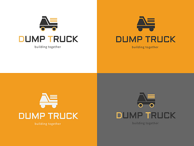 Logo dump truck adobe illustrator building company design dump truck graphic design illustration logo rental