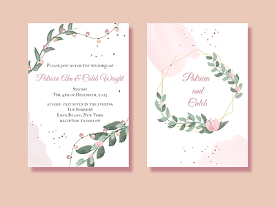 Gentle wedding invitations adobe illustrator gentle graphic design illustration invitations rustic style watercolor brushes wedding