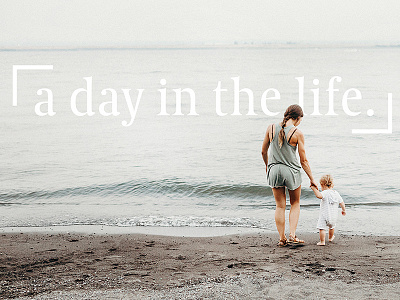 A Day In Life brand inspiration logo monotone ocean photography serif typography