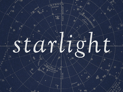 Starlight brand branding concept illustration logo logo design night star starlight stars typography