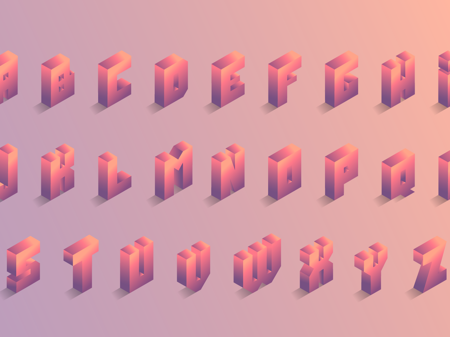 Isometric Letters By Kateryna Grozian On Dribbble