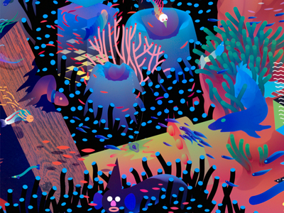 Sea Creatures art design exotic graphics illustration illustrator sea creatures tropic vector vibrant