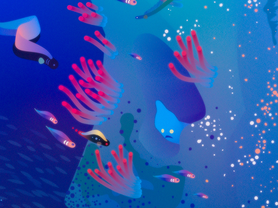 Sea Creatures art colorful exotic illustration illustrator sea creatures tropic vector vibrant