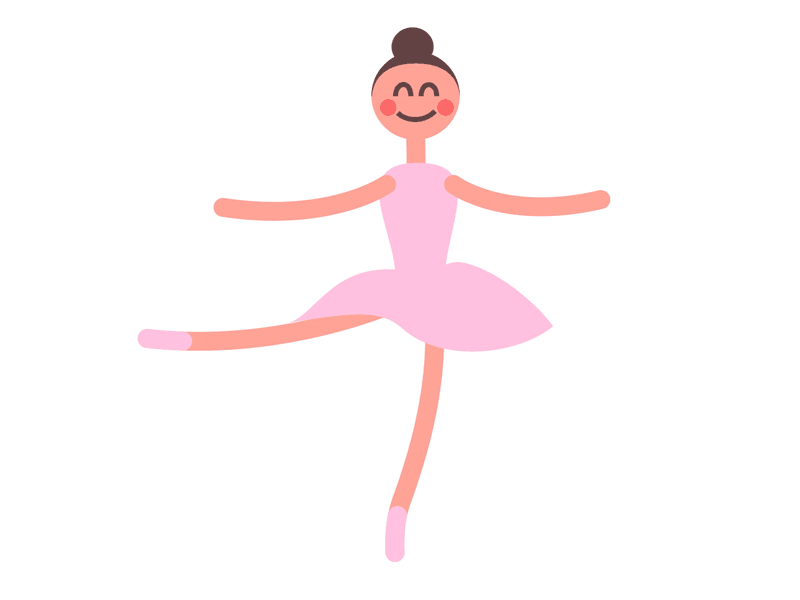 Girly 2d animation ballerina ballet character character design dance girl
