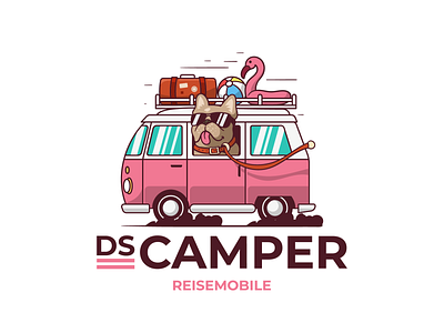 ds camper branding design flat icon illustration illustrator logo