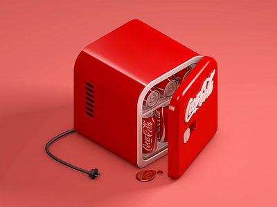 Coca Cola Refrigerator 3d coca cola icon red refrigerator