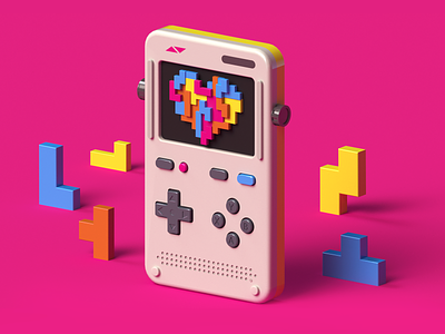 Tetris 3d 3d art game tetris