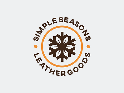 Simple Seasons - Logo Design & Applications brand identity branding leaf logo leather craft leather logo leather work logo logo design logo designer logotype snowflake logo symbol visual identity