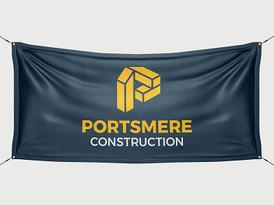 Portsmere Construction - Visual Identity brand identity branding construction construction branding construction identity construction logo letter logo letter p logo logo logo design logo designer logos logotype visual identity