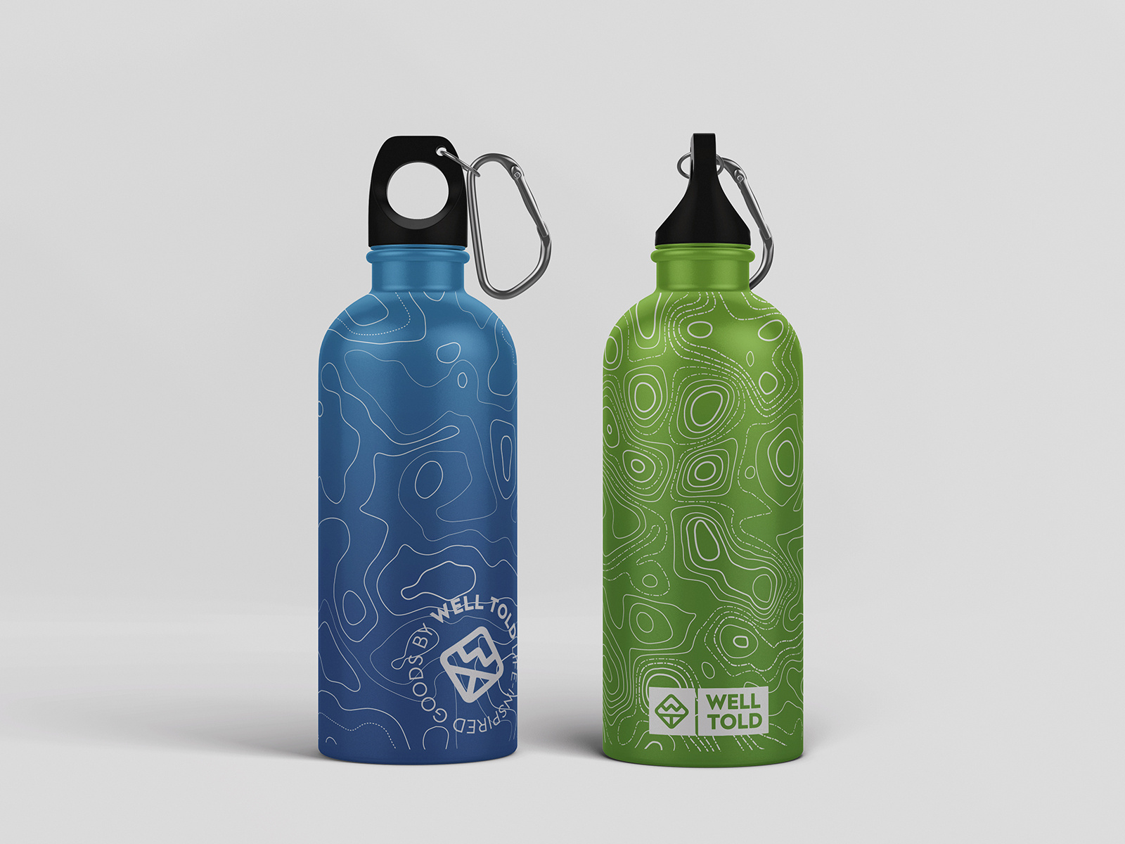 Well Told - Water Bottle Maps Design by Connor Fowler (.com) on Dribbble