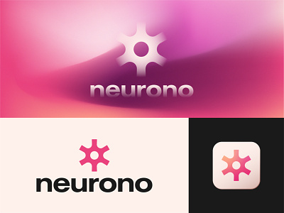 Neurono - Logo and App Icon Design abstract logo design app icon app logo neuron logo design startup logo tech logo