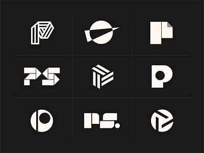 Paperwork Studios Logo Concepts - Letter P and Abstract