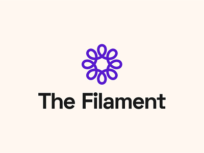 The Filament - Logo Design abstract logo brand identity branding bulb logo filament filament logo flower logo logo logo design logo designer logotype startup branding startup logo startup logo design tech logo