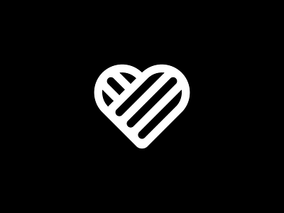 Simple Heart Logo Design black white heart icon logo logotype love symbol thick lines