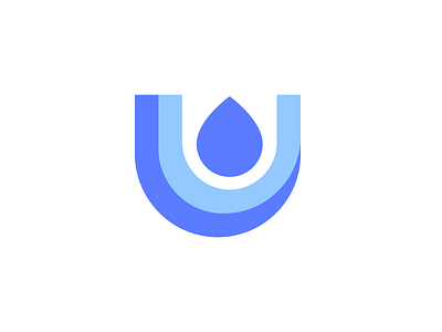 U + Water Logo Design lettering logo design logotype u logo water water drop