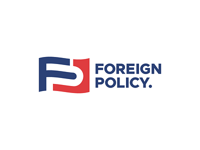 Foreign Policy - FP Clothing Brand Logo apparel clothing clothing line flag flag logo lettering logo logo design negative space wordmark