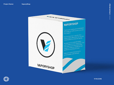 VaporyShop Packaging Mockup - Online Vape Store brand identity branding letter v lettering logo design logo designer packaging design v logo vape logo vaping