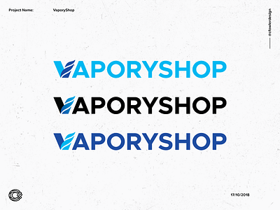 VaporyShop Wordmark - Online Vape Store brand designer brand identity branding letter v lettering logo design logo designer vape logo vape store vaping wordmark