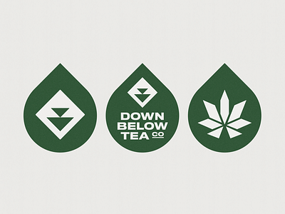 Down Below Tea Co. - CBD Logo Badges brand identity branding cannabis cannabis logo cbd logo cbd oil hemp hemp logo icon identity logo logo design logo designer logos logotype symbol