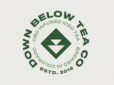 Down Below Tea Co. - CBD Logo Lockup (Alt.) brand identity branding cannabis cannabis branding cannabis logo cbd cbd logo cbdoil hemp hemp logo icon logo logo design logo designer logos logotype symbol