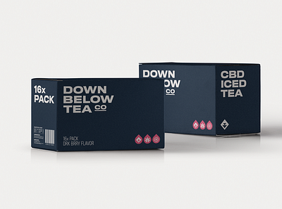 Down Below Tea Co. - CBD Box Packaging brand identity branding cannabis cannabis branding cannabis logo cannabis packaging cbd cbd logo hemp hemp logo icon logo logotype packaging symbol