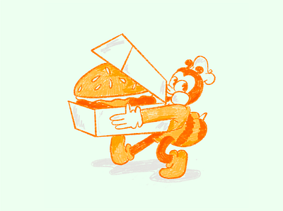 Jollibee burger design fast food illustration jollibee