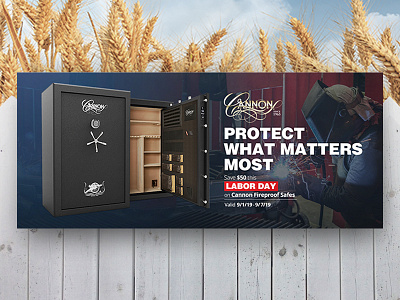 Cannon Safe | Labor Day Promotion labor day photoshop socialmedia