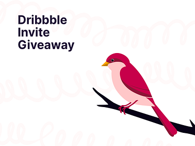 Dribbble Invite Contest bird contest draft dribbble free invite freebie giveaway illustration invitation invite prospect sparrow ticket