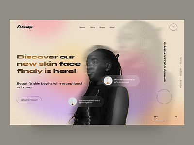 asap - UI Design Concept agency clean creative design gradient minimal portfolio shop shopping slimple ui ux web design
