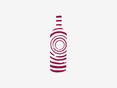 Logo concept for a wood&wine company bottle wine wood