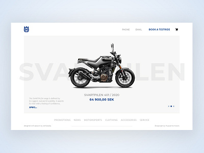 Husqvarna Motors Website Header Design