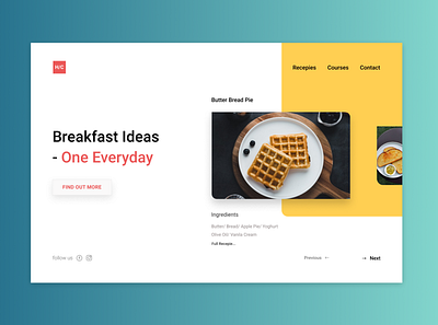 Recepie House Website Homepage Design branding breakfast food website stockholm uxdesign ux uxdesign web design