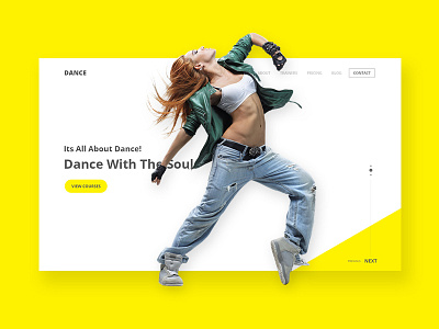 Dance Institute Landing Page dance institution webdesign landing page ui ux web design