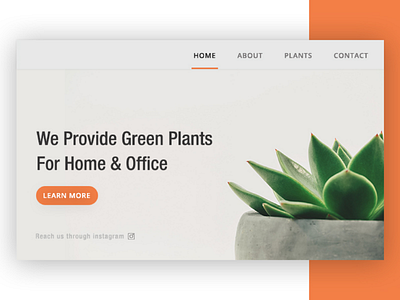 Plants ux design concept.