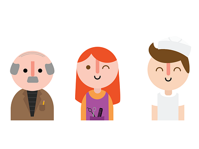 Personajes Arriba Comercio design illustration vector