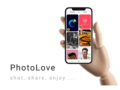 PhotoLove app branding design graphic design ui